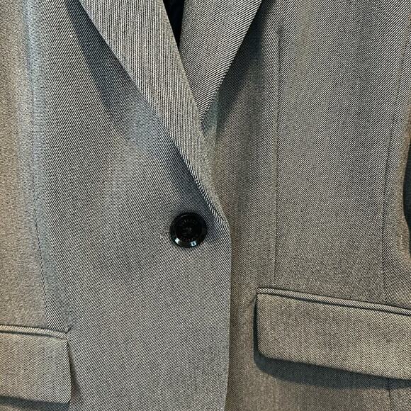 Express Studio Stretch size 12 Gray One Button Blazer Jacket - Picture 5 of 12